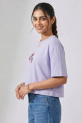 Lavender Aesthetic Crop T-Shirt