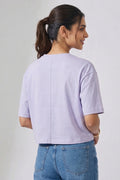 Lavender Aesthetic Crop T-Shirt