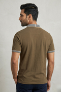Mens Half Zip Polo T-Shirt
