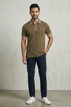 Mens Half Zip Polo T-Shirt