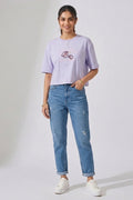 Lavender Aesthetic Crop T-Shirt