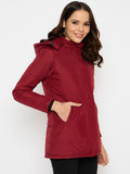 Moda Elementi Maroon Smart Jacket for Women