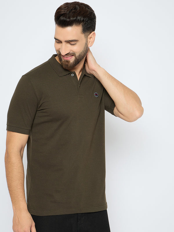 Men's Classic Dark Olive Polo T-Shirt