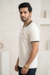 Mens Half Zip Polo T-Shirt