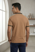 Mens Half Zip Polo T-Shirt