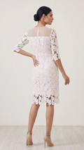 Blush Petal Lace Sheath Dress