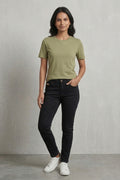 Sky Blue Casual Cotton T-Shirt