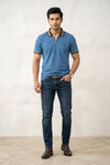 Mens Half Zip Polo T-Shirt