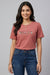 Women Floral Text Print Casual Tee