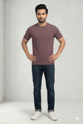 Men's Striped Crew Neck T-Shirt