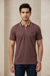 Mens Half Zip Polo T-Shirt