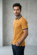 Mens Half Zip Polo T-Shirt
