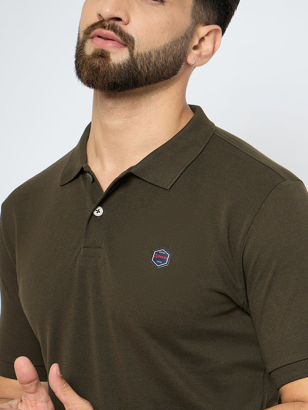 Men's Classic Dark Olive Polo T-Shirt