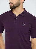 Men's Classic Plum Perfect Color Polo T-Shirt