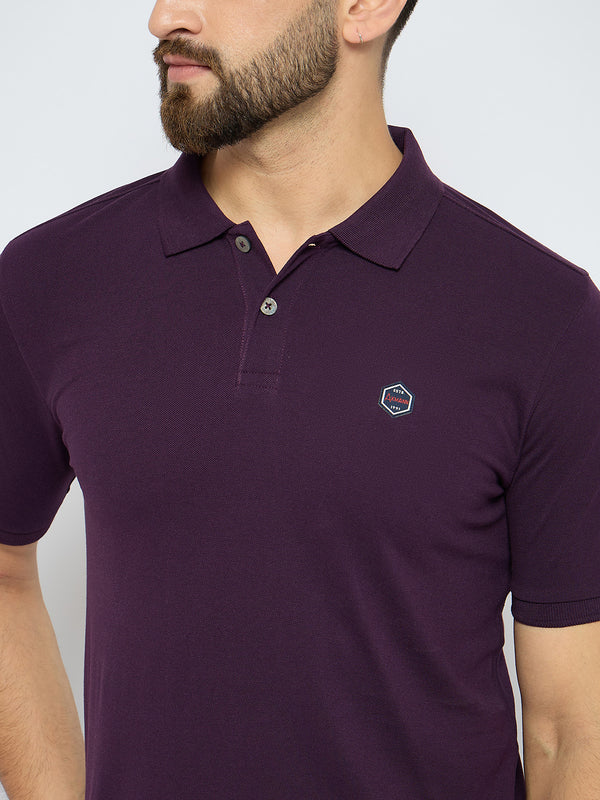 Men's Classic Plum Perfect Color Polo T-Shirt