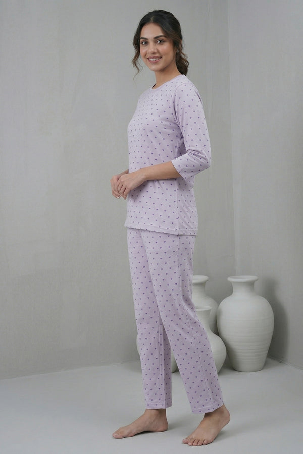 Lavender Comfort Night Suit Set