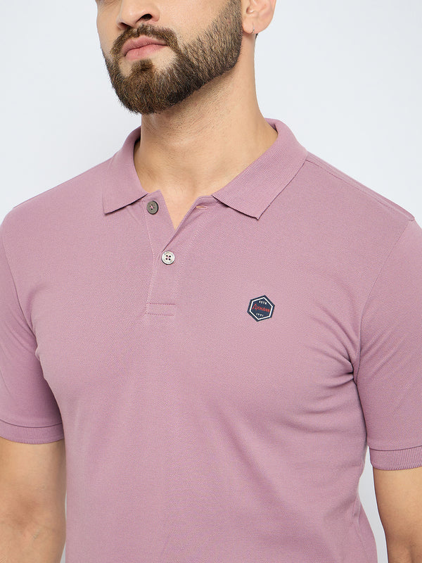 Men's Classic Elderberry Color Polo T-Shirt