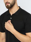 Axmann Men's Classic Black Polo T-Shirt with Chest Pocket