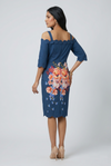 Navy Blossom Elegance Dress