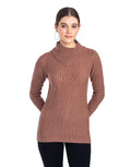 Moda Elementi Knitted sweaters pullover styles Brown