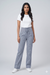 Women's Black & White Gingham Straight-Leg Trousers