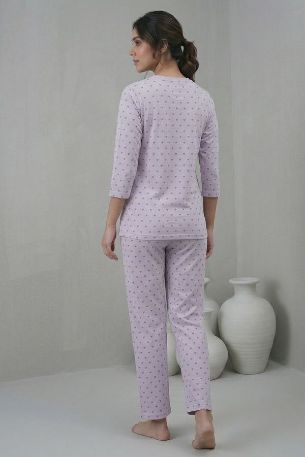 Lavender Comfort Night Suit Set