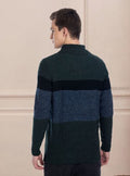 Colourblocked Woollen Ribbed Pullover Sweater