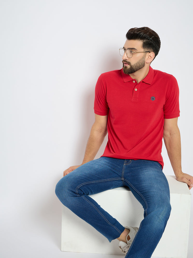 Men's Classic Urban Red Polo T-Shirt