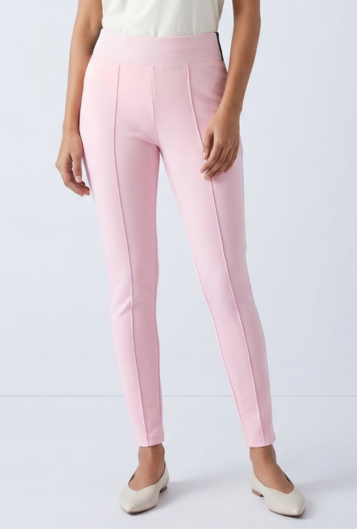 Women's Blush Pink Slim Fit Pull-On Jegging