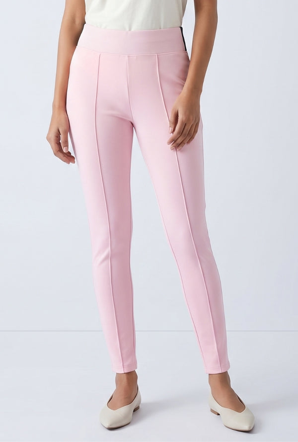 Women's Blush Pink Slim Fit Pull-On Jegging