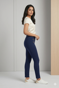 Women's Navy Blue Slim Fit Jeggings