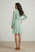Mint Polka Ruffle Dress