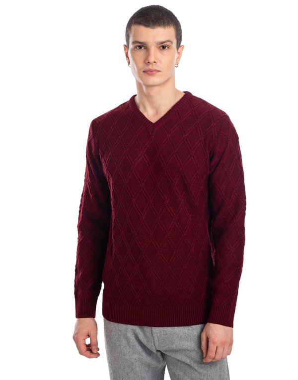 Axmann Classic Men's Maroon Sweater - Stylish and Comfortable