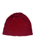 Moda Elementi Men & Women Cable Knit Beanie - Maroon