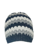 Moda Elementi Knitted Zigzag Beanie - Charcoal Multi-Tone
