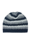 Moda Elementi Knitted Zigzag Beanie - Charcoal Multi-Tone