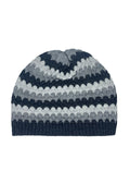 Moda Elementi Knitted Zigzag Beanie - Charcoal Multi-Tone