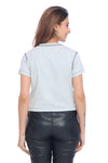 Women's Light Grey "Adventure Awaits" Crop T-Shirt