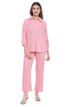 Moda Elementi Casual Cotton Co-Ord Set - Pink
