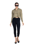 Moda Elementi Stylish Knitwear Look: Olive Textured Sweater