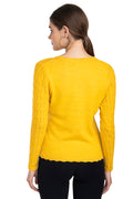 Moda Elementi Women's Shimmering Gold Sweater