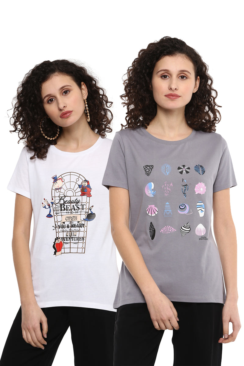 Casual T-Shirt Combo Pack (White | Grey) - MODA ELEMENTI