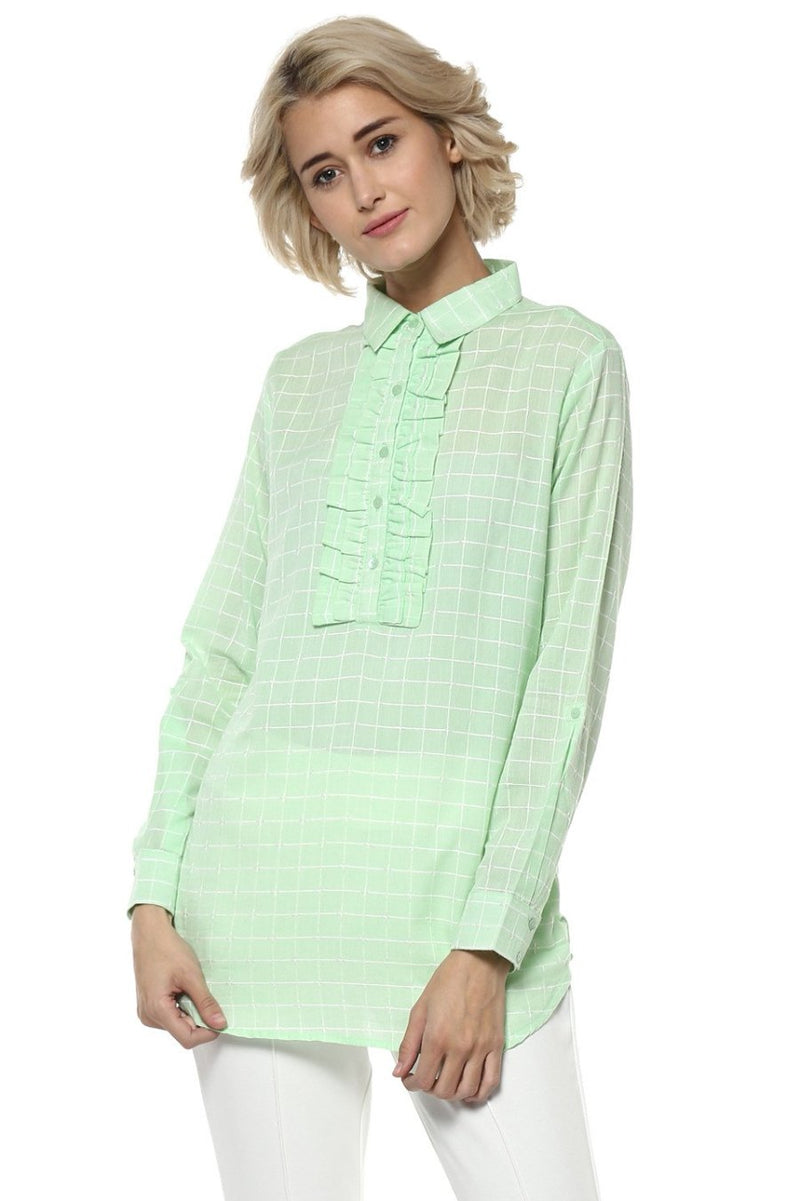 Aqua Checks Casual Tunic - MODA ELEMENTI