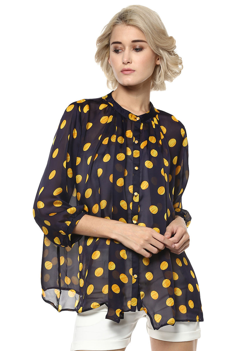 Crazy Polka Flare Top - MODA ELEMENTI