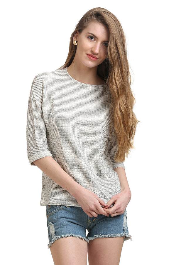 Laser Strip Duster Casual Top - MODA ELEMENTI
