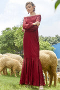 Lace Desire Off Shoulder Maxi Dress