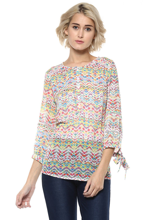 Multi Wave Geometric Tunic - MODA ELEMENTI