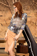 Matrix Checkered Printed Top