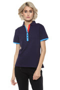 Navy Solid Polo T-Shirt - MODA ELEMENTI