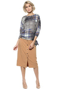 Matrix Checkered Printed Top - MODA ELEMENTI